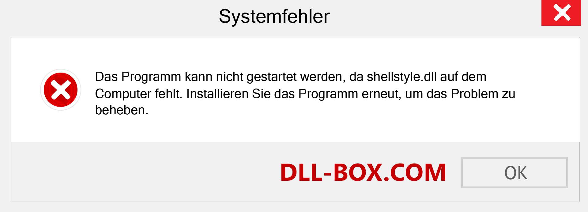 shellstyle.dll-Datei fehlt?. Download für Windows 7, 8, 10 - Fix shellstyle dll Missing Error unter Windows, Fotos, Bildern