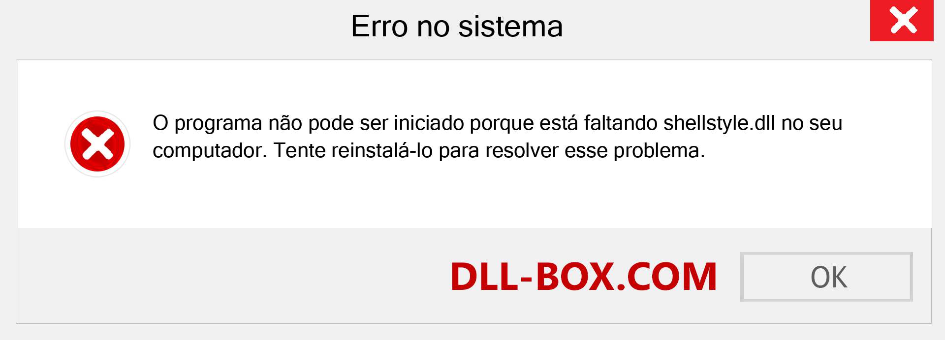 Arquivo shellstyle.dll ausente ?. Download para Windows 7, 8, 10 - Correção de erro ausente shellstyle dll no Windows, fotos, imagens