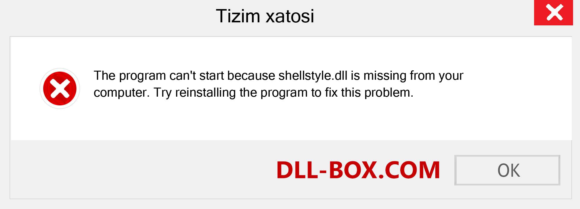 shellstyle.dll fayli yo'qolganmi?. Windows 7, 8, 10 uchun yuklab olish - Windowsda shellstyle dll etishmayotgan xatoni tuzating, rasmlar, rasmlar